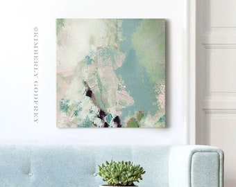 Sea Foam Green Abstract Print, Modern Interior Design, Grey Wall Decor, Blue Room Aesthetic, UK Artist