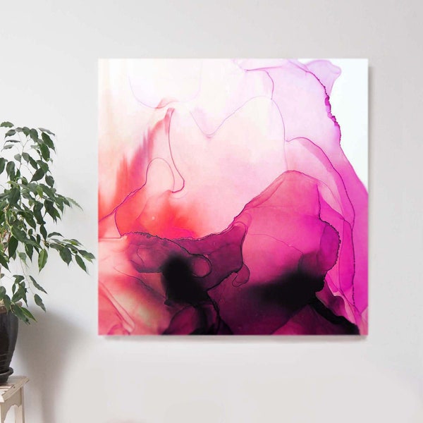 Pink Abstract Art Etsy