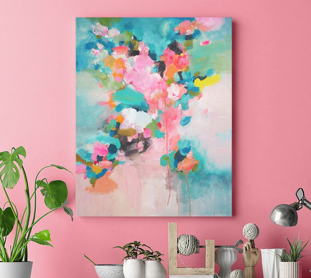 Suffolk Blossoms Abstract Fine Art Print, Pastel Interior Design
