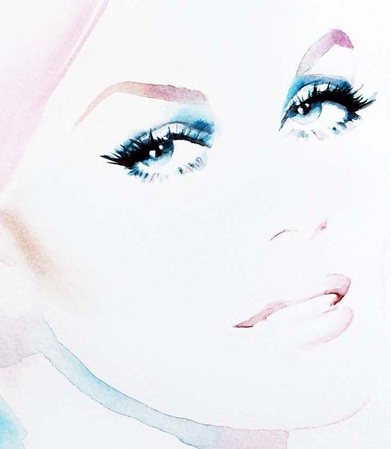 Pale Pink Fashion Portraiture Fine Art Print Hair Salon Etsy