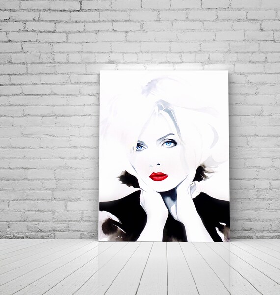 Atomic Fine Art Print Of Original Watercolor Painting Portrait Etsy