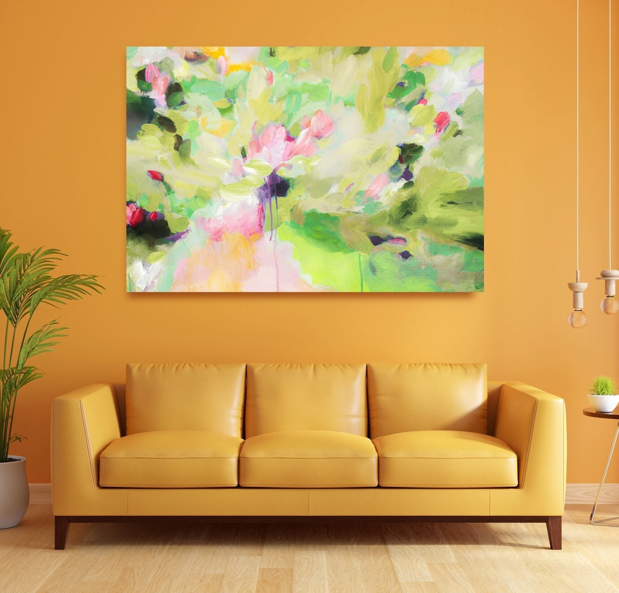 Acrylic Flower Painting on Canvas 8x10, Floral Wall Art, Title: Bright  Summer 