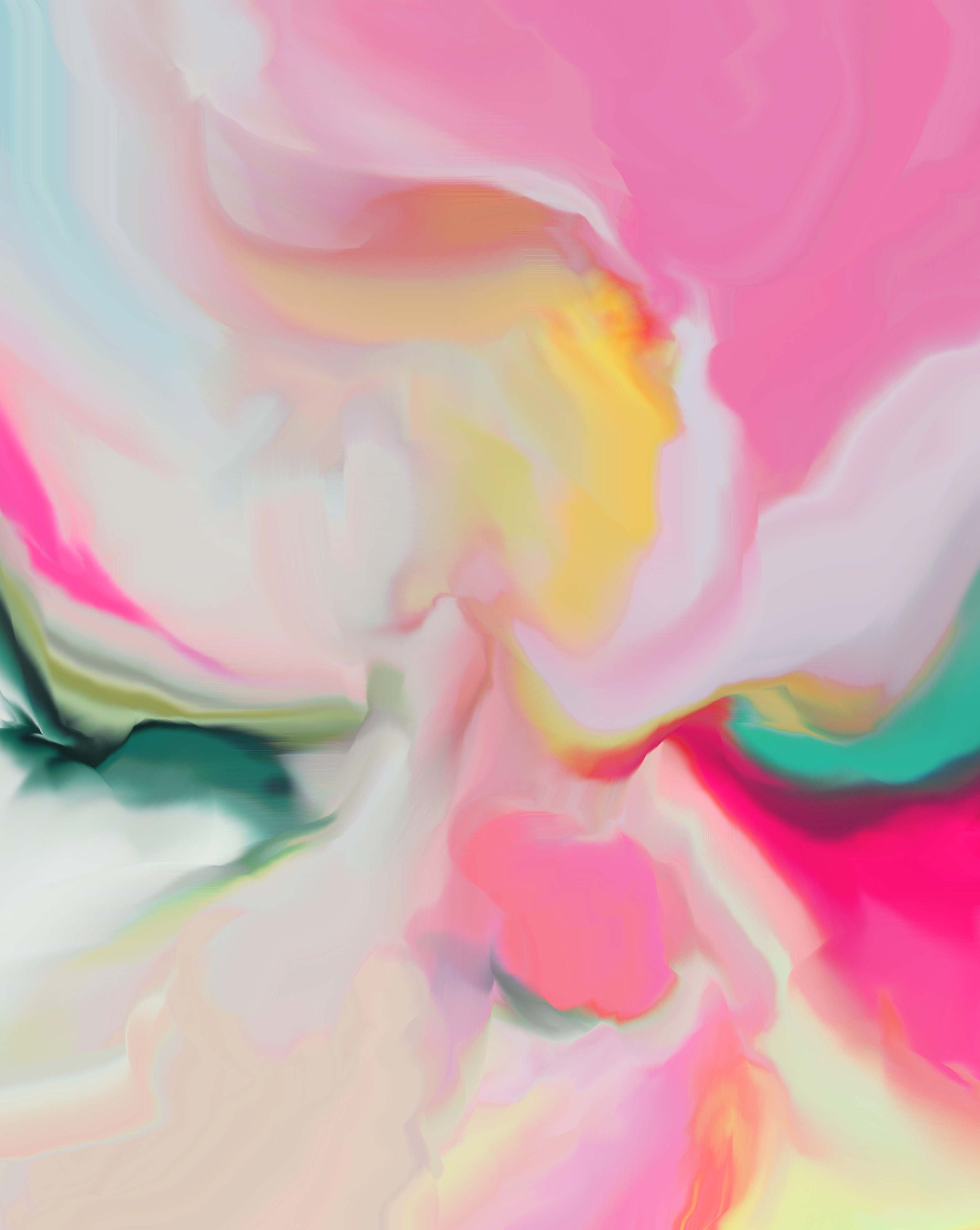 Blush Lily Art Print, Large Abstract Floral Canvas, Modern Interior