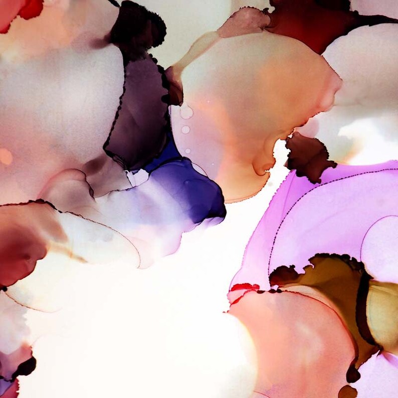 Peach & Sage Abstract Fine Art Print Set Mint Green Design Etsy