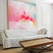 Miami Pink Sky Abstract Fine Art Print, Canvas Print, White Home Decor, Living room Wall Art, UK artist 