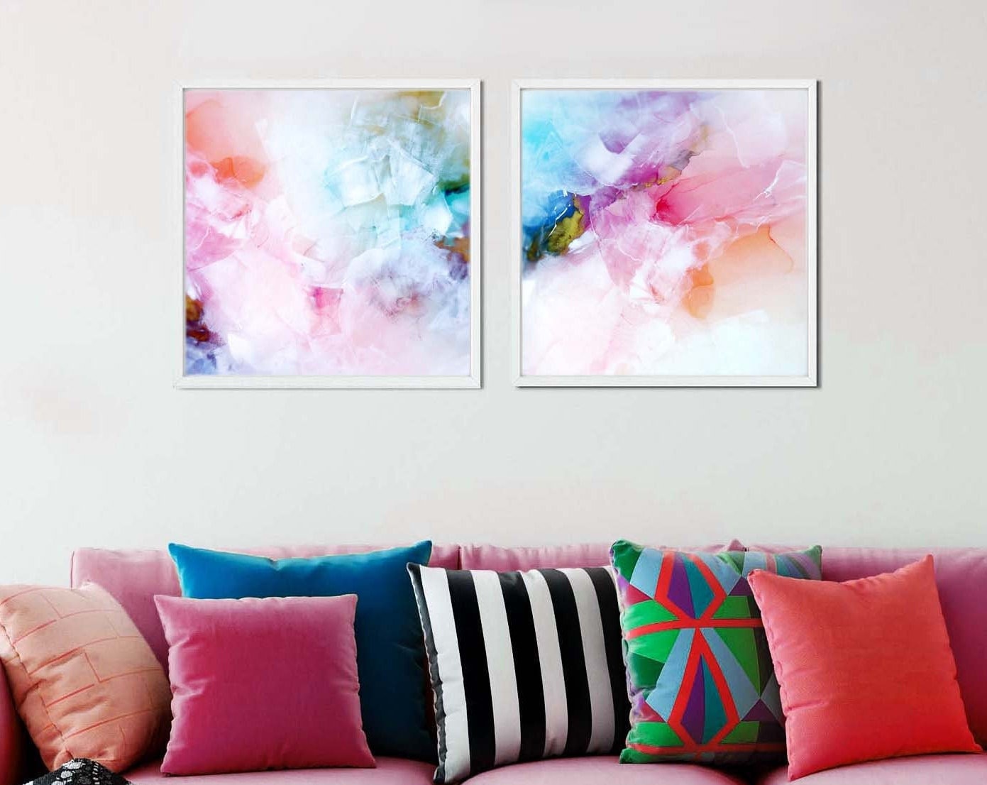 Hello Kitty - Abstract 5 Panel Canvas Art Wall Decor - Hot Sale 2024