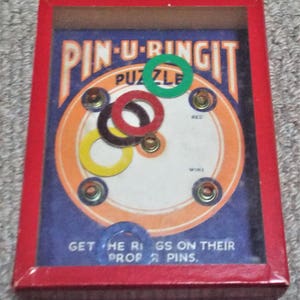 Pin-U-Ringit Vintage Dexterity Puzzle Game R. Journet image 4