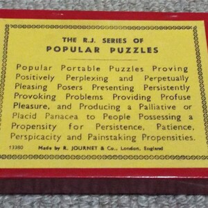 Pin-U-Ringit Vintage Dexterity Puzzle Game R. Journet image 3