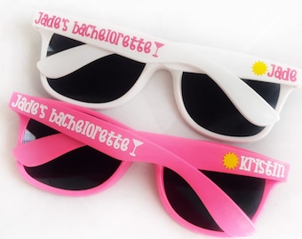Personalized Sunglasses, Wedding Bridal Party Favors, Bachelorette Gifts, Destination Wedding Gifts, Cruise Mementos, Custom Glasses