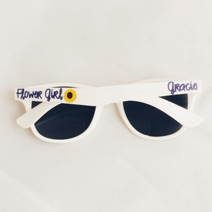 Flower Girl Personalized Sunglasses, Toddler or Youth Kid Glasses, Petal Patrol Proposal Gift Idea for Wedding Party