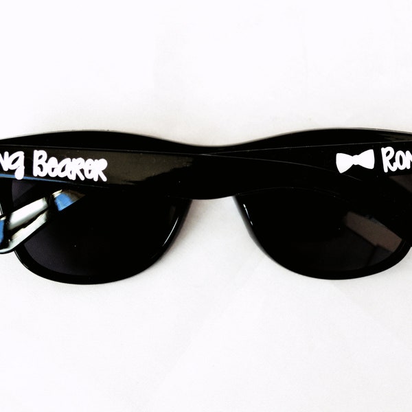 Ring Bearer Personalized Sunglasses, Toddler or Youth Kid Glasses, Ring Security Proposal Gift Idea for Wedding Party, Summer Vacation