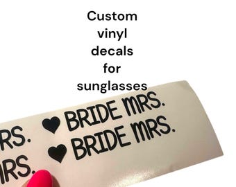 Personalized Vinyl for Sunglasses, Sunglasses Sticker, Stickers for sunglasses, sunglasses decals, sunglasses vinyl, sunglasses decal