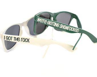 Patricks Day Decorations Plastic Clover Irish Sunglasses Shamrock Party Gifts,Green Green Amberetech St National Flag