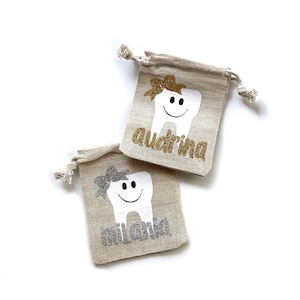 Tooth Fairy Bag - Personalized Tooth Fairy Pouch - Christmas Gift, Tooth Pillow - Tooth Holder - Kids Gift - Tooth Fairy Box - Keepsake
