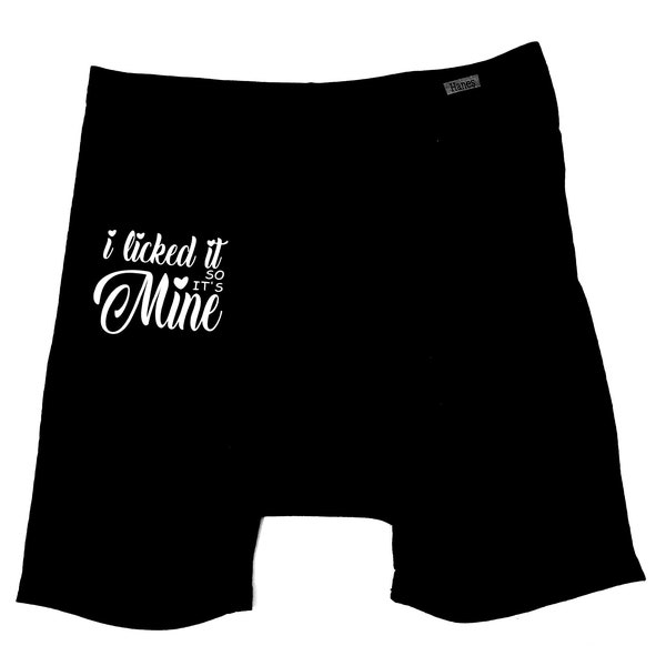 I Licked It So Its Mine Boxers, Funny Birthday Gift For Him, Boyfriend Gift, Valentines Day Gift for Him, Stocking Stuffer Idea for Husband