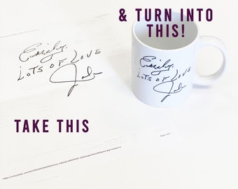 Handwriting Mug Etsy