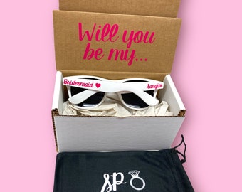 Will You Be My Bridesmaid Proposal, Personalized Adult Sunglasses, Gift Idea for Wedding Party
