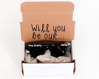 Will You Be Our Ring Security Proposal, Personalized Sunglasses, Toddler Youth Kid Glasses, Gift Idea for Wedding Party, Summer Vacation