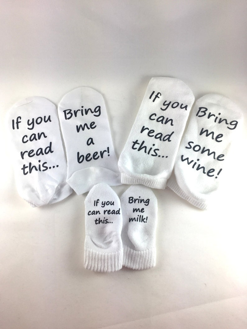 Stocking Stuffer,Gift Idea for Dad - If You Can Read This Bring Me A Beer Gag Gift funny family gift- Funny Socks Funny Christmas Gift
