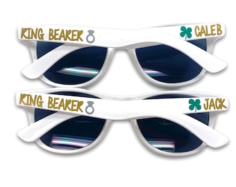 Ring Bearer Personalized Sunglasses, Toddler Youth Kid Glasses, Ring Security Proposal Gift Idea for Wedding Party, St Patrick’s wedding