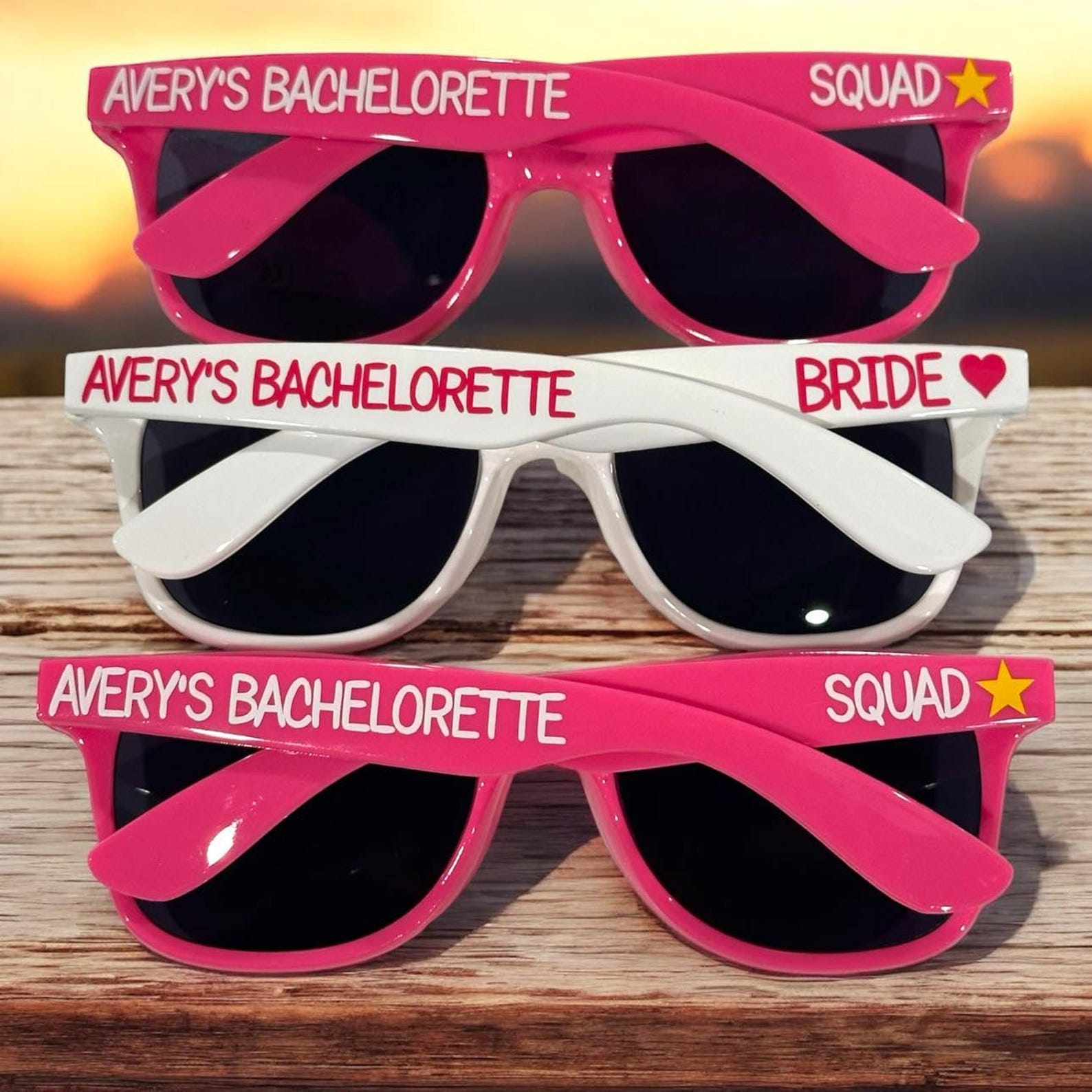 Personalized Sunglasses Wedding Bridal Party Favors Bachelorette Gifts Destination Wedding Gifts Cruise Mementos Custom Glasses