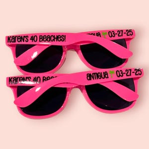 Personalized Sunglasses, Wedding Bridal Party Favors, Bachelorette Gifts, Destination Wedding Gifts, Cruise Custom Glasses, 40th birthday