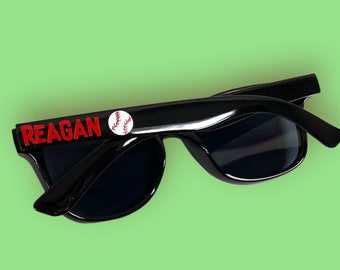 Kids baseball personalized sunglasses, Easter Basket Gift, toddler or youth glasses, summer party, sports party favor ideas, baseball, softb