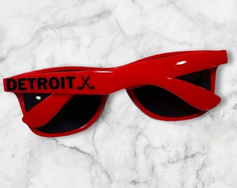 Hockey personalized sunglasses, End of Season Gift, toddler or youth glasses, summer party, sports party favor ideas, adult or kids size