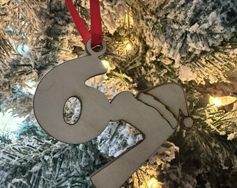 6 7 Ornament, Funny 67 ornament with santa hat, gifts under 10, christmas ornament, tween gift, stocking stuffer