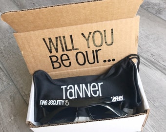 Will You Be Our Ring Security Proposal Box with Sunglass Bag, Personalized Sunglasses, Toddler Youth Kid Glasses Gift Idea for Wedding Party