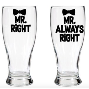 Mr Right and Mr Always Right, Gay Engagement Gift, Gay Wedding Gift