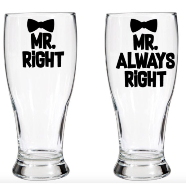 Mr Right and Mr Always Right, Gay Engagement Gift, Gay Wedding Gift