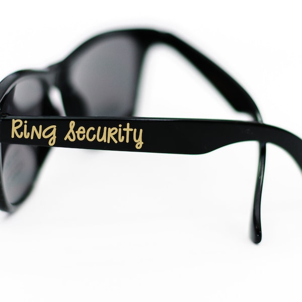 Ring Security Personalized Sunglasses, Toddler or Youth Kid Glasses, Ring Bearer Proposal Gift Idea for Wedding Party