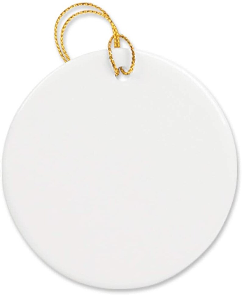 Set of 12 Ceramic Sublimation Ornament Blanks Bulk Round Etsy