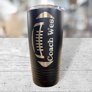 Football Coach Gift, Personalized Football Cup, Coach Appreciation Gift for End of Season, Flag Football