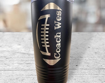 Football Coach Gift, Personalized Football Cup, Coach Appreciation Gift for End of Season, Flag Football