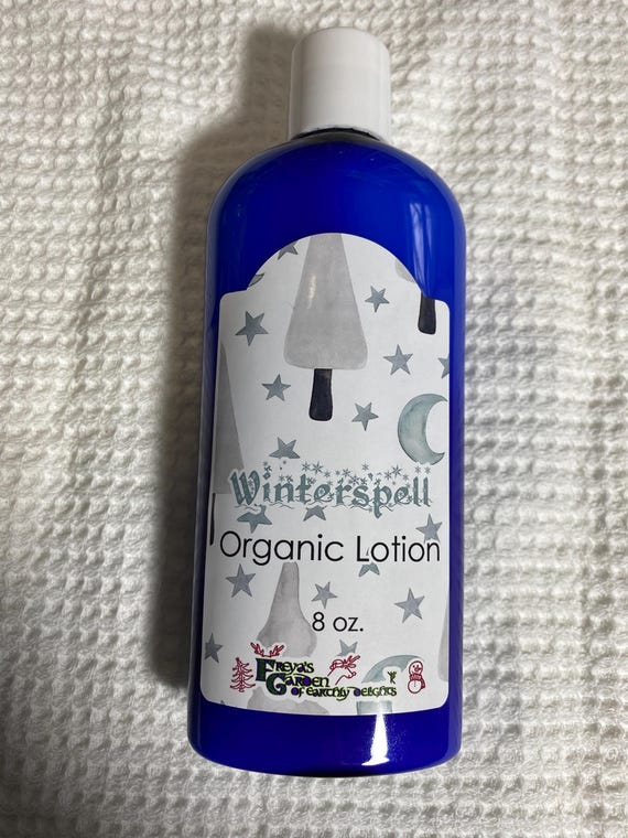 Organic Lotion, Peppermint and Lavender Essential Oil, Holiday Gift,