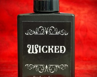 Wicked Gothic Perfume Oil Spray: Black Grapes, Plum, Red Wine - Vegan 1oz
