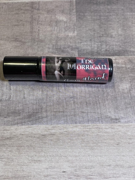 Morrighan Cherry Almond Perfume Oil Rollon, Like the Celtic goddess of fate and battle, this fragrance is both seductive and untamed! 10ml