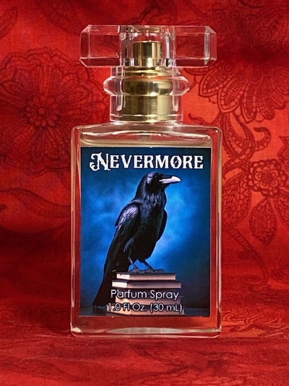 Nevermore Gothic Perfume Oil Spray. Nevermore is a scent of mystery, obsession, and the lingering beauty of things lost to time. 1oz (30ml)