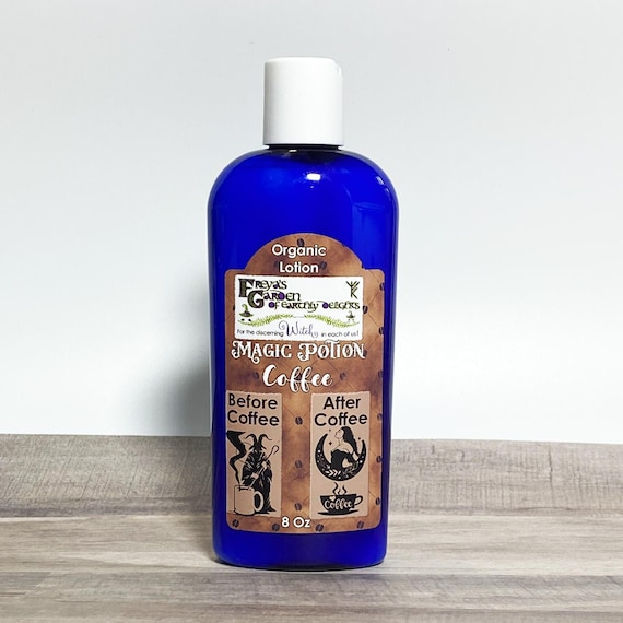 Magic Potion Coffee Organic Lotion is a rich, energizing lotion brewed with the bold, irresistible scent of freshly roasted coffee. Vegan