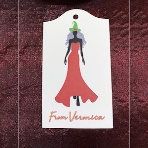 Witch Lifestyle Geschenkanhänger, Weihnachtsanhänger mit Bändern, Set von 7 personalisierten Geschenkanhängern, Solstice Geschenkanhänger, Yule Verpackung