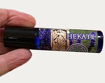 Lavender Essential Oil Perfume Roller Ball, Hekate, Alcohol Free, Vegan, Triple Goddess Ritual Anointing Oil, 10 ml