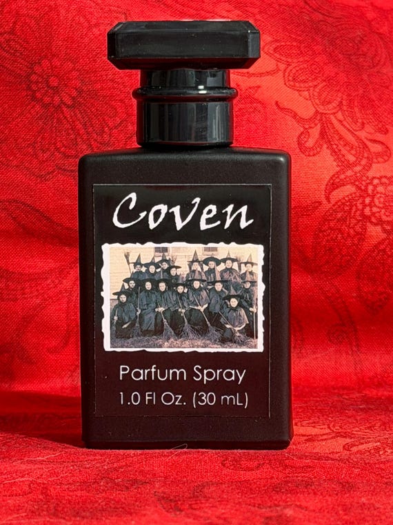 Coven Gothic Perfume Oil Spray, a spellbound elixir, rich with the essence of midnight rituals and whispered incantations. 1oz (30ml) Vegan