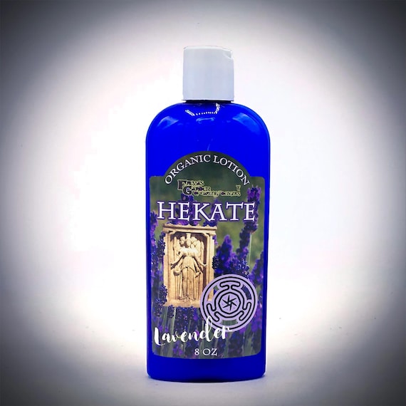 Hekate Lavender Essential Oil Organic Lotion, This lavender-kissed lotion channels the mystique of the goddess herself. Vegan.