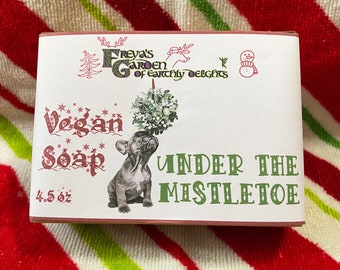 Mistletoe Scented Soap, Holiday Stocking Stuffer, Bar Soap, Christmas Gift for Coworker, Yule Present, Teacher First Responder Gift