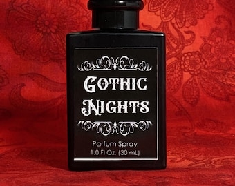 Gothic Nights Natural Perfume Oil, Handmade Perfume, 1oz 30ml glass bottle