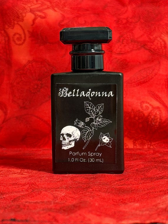 Belladonna Gothic Perfume Oil Spray, seductive, untamed, and laced with danger. 1oz (30ml) Glass Spray Bottle, Vegan