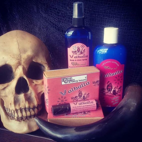 Valhalla Large Spa GIft Box, Channel your inner warrior and relax like a Norse god. One soap, one lotion, one rollon, and one room/body mist