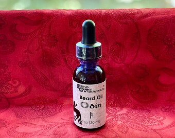 Beard Oil for Men, Beard Conditioner, Beard Tonic, Vegan, Moisturizing Beard Care, Odin, Gifts for Him, Viking Gifts, Pagan